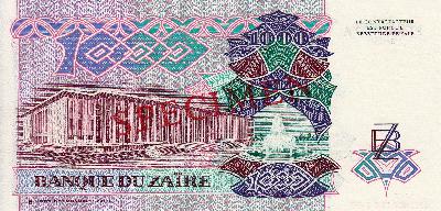 Beschrijving achterzijde: SPECIMEN